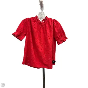 Top Short Sleeve By Madewell In Red, Size: S WrinkleFree Fabric Hypoallergenic Fiber