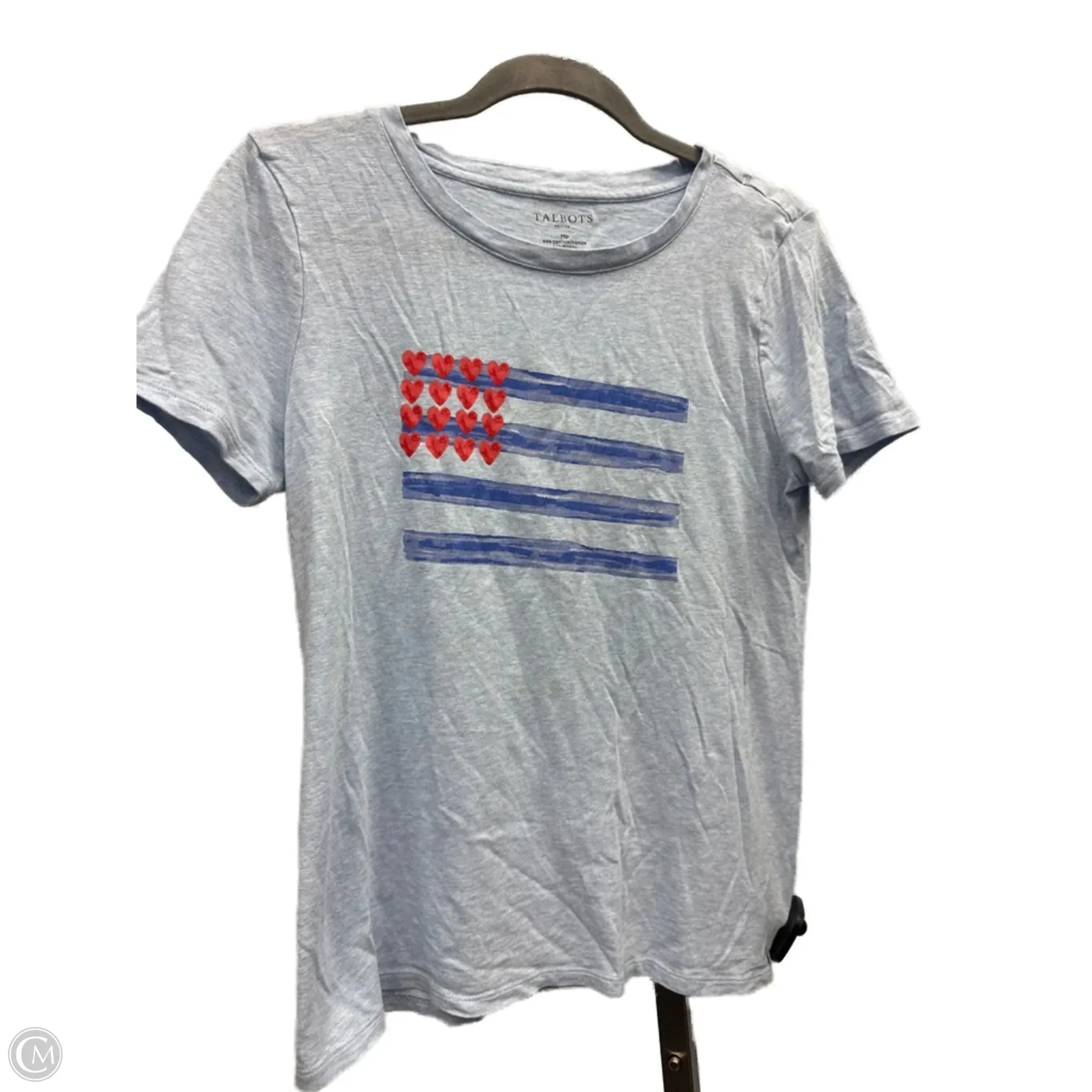 Top Short Sleeve By Talbots In Blue, Size: Mp Bonded Seam Durability Chic Tee