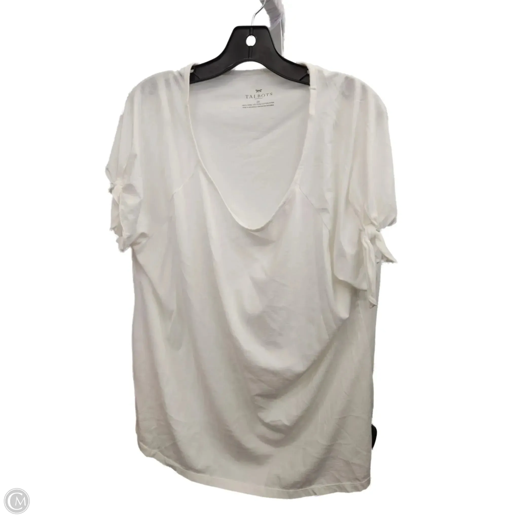 Street Glow Top Short Sleeve By Talbots In Cream, Size: 2x