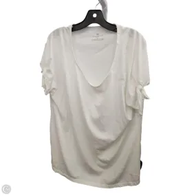 Top Short Sleeve By Talbots In Cream, Size: 2x ribbed texture