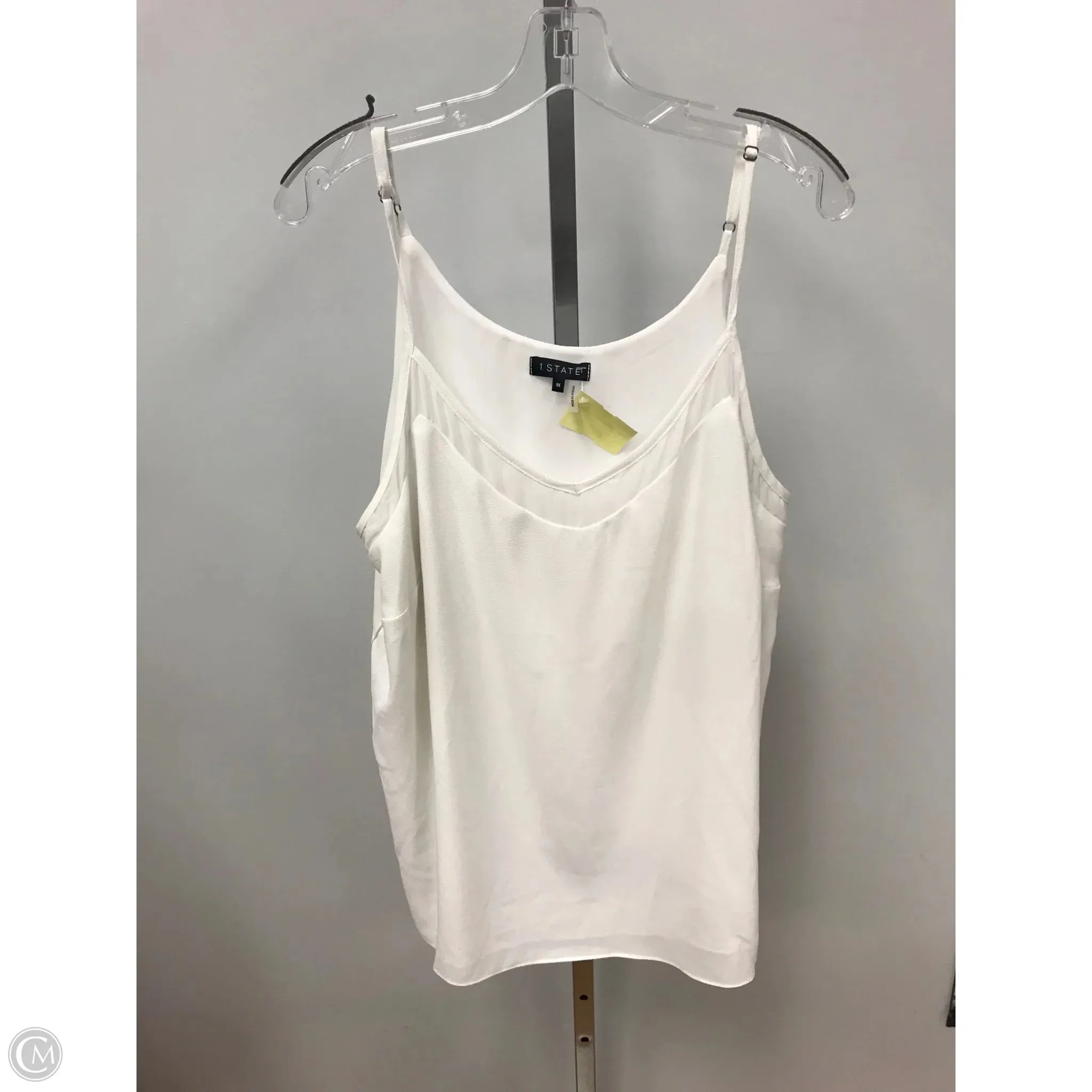 TearResistant Material EcoConscious Production Top Sleeveless By 1.state In White, Size: 1x