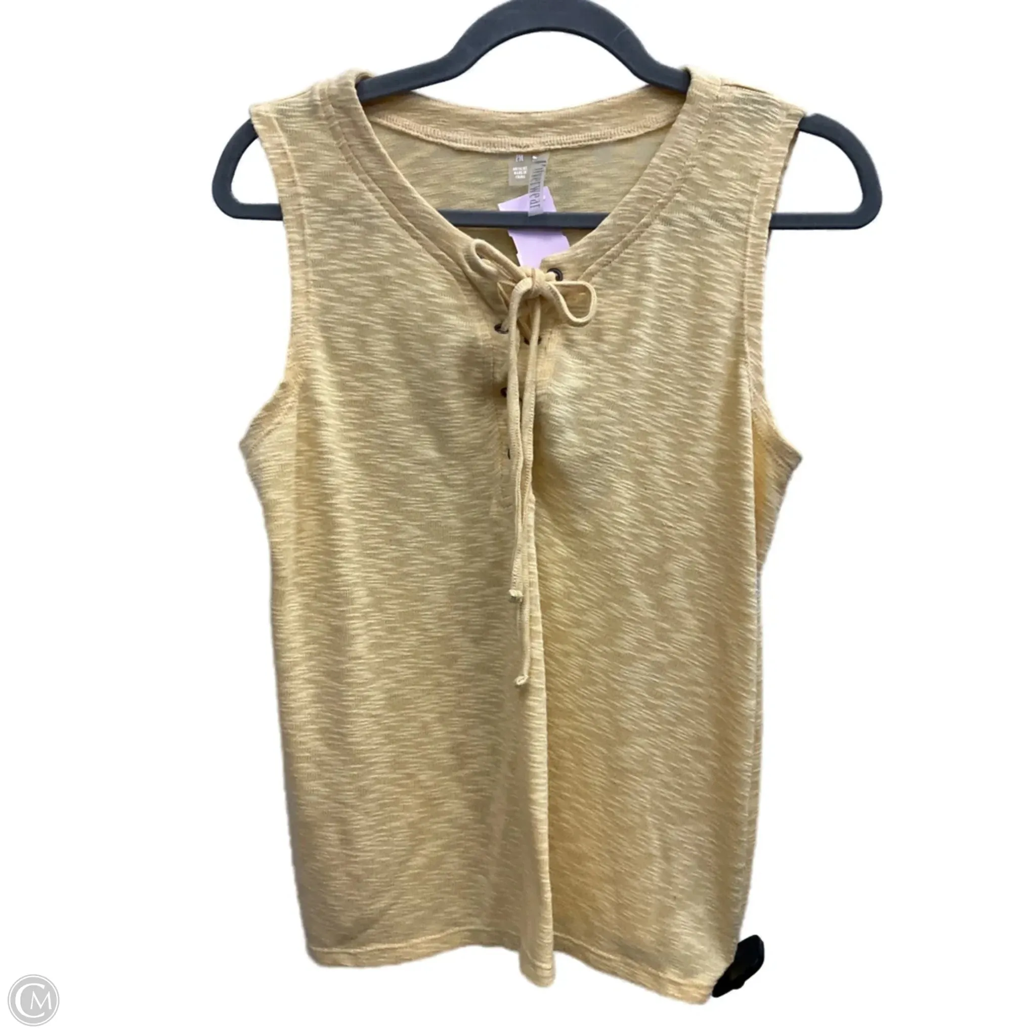 Nature Glow Smile Ease Top Sleeveless By Clothes Mentor In Yellow, Size: Mp