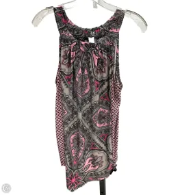 ZeroWastePattern Top Sleeveless By Inc In Black & Pink, Size: M