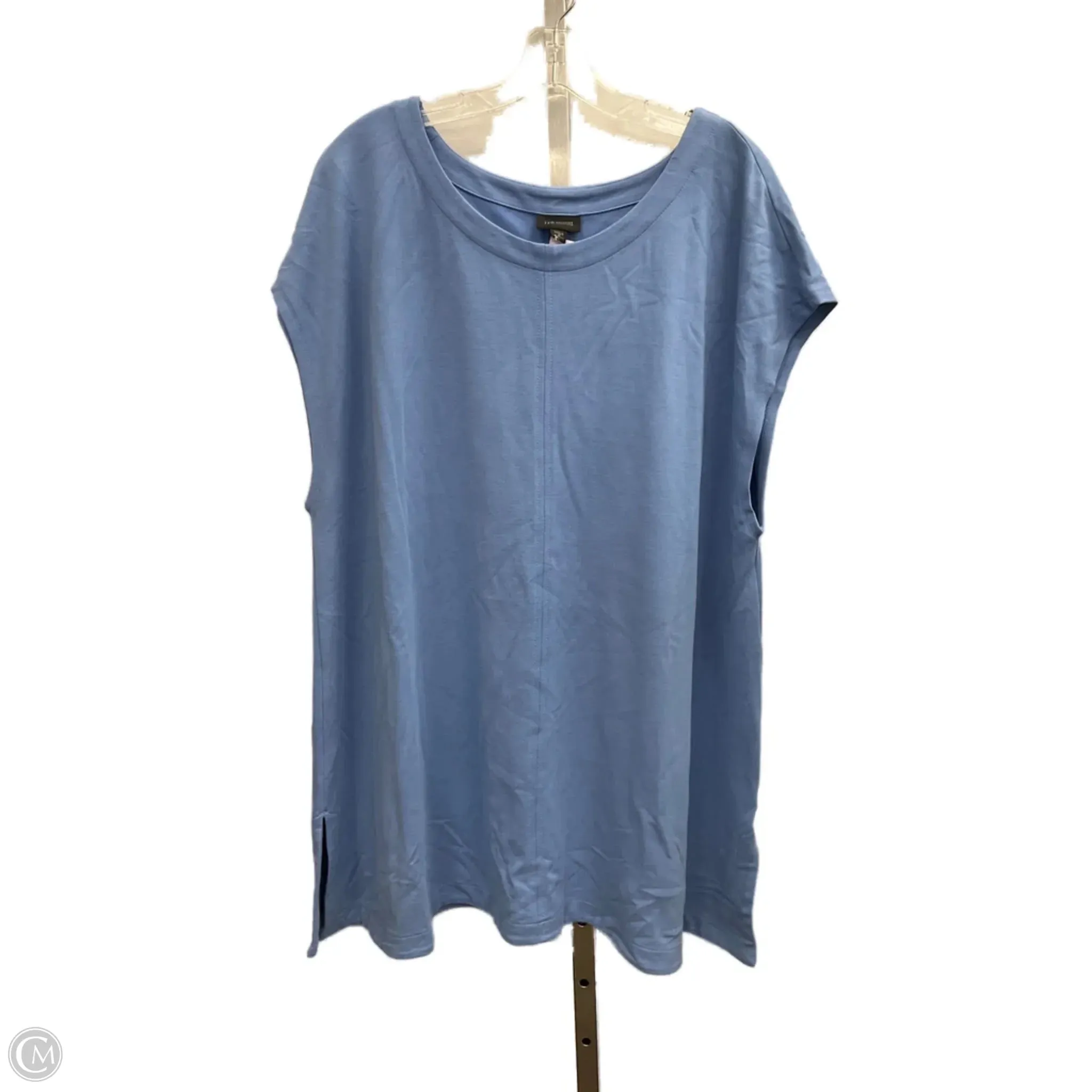 Top Sleeveless By J. Jill In Blue, Size: 3x ZeroIrritationLabels HighDensity Weave