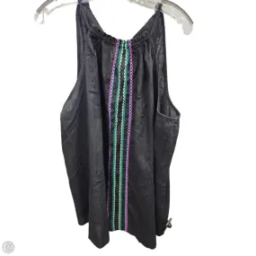 Interlock Stitching Top Sleeveless By Knox Rose In Black, Size: Xxl