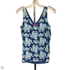 QuickAccessPockets Tencel Blend Fabric Top Sleeveless Designer By Lilly Pulitzer In Blue, Size: Xxs