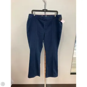 Italian Flair LowProfile Design Jeans Flared By Isaac Mizrahi Live Qvc In Blue Denim, Size: 16