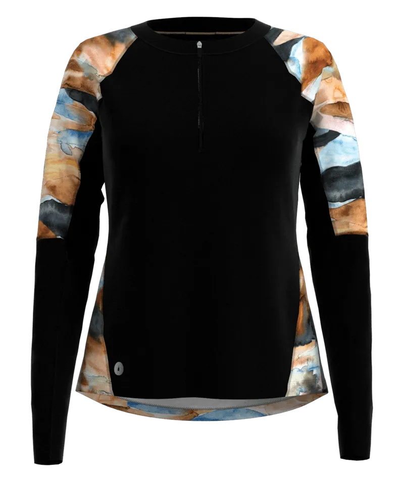 Smartwool 2023 Women's Mountain Bike Long Sleeve Jersey Denim Cool Student Cool