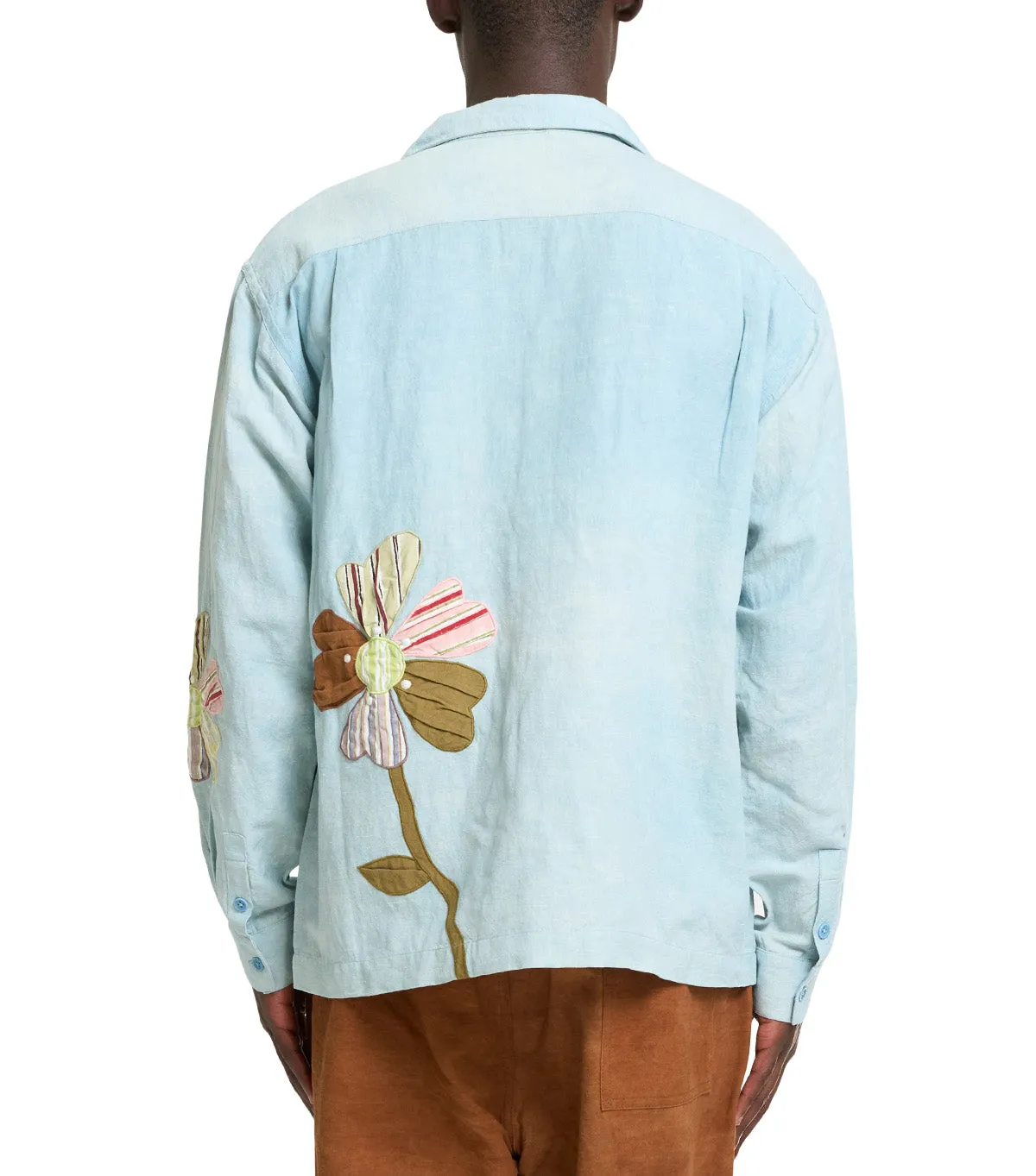 Story MFG Greetings Shirt Long Sleeve Blue Organic Cotton Certification HypoallergenicYarn