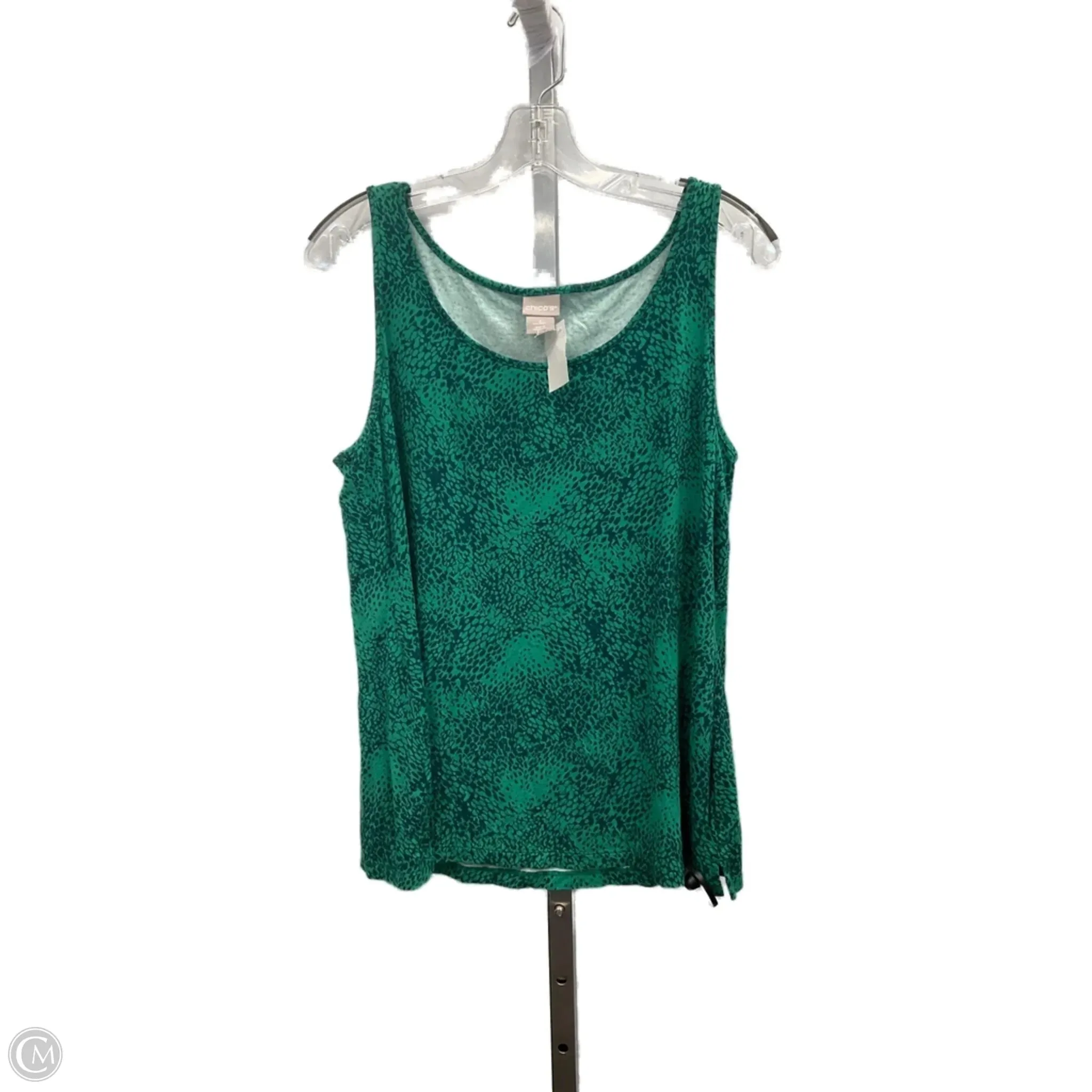 SlipResistantWaistband Tank Top By Chicos In Green, Size: L