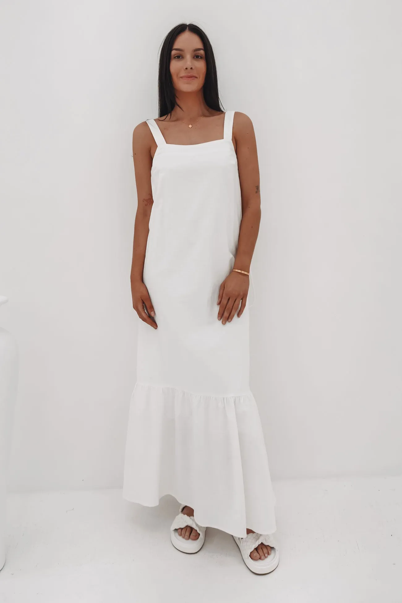 Willa Maxi Dress White Garden Fresh Urban Chic