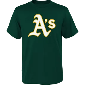 Youth A's Primary Logo Short Sleeve Tee CompressionFreeCuffs