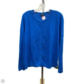 Sweater Cardigan By Talbots In Blue, Size: Xl AntiStatic Coating