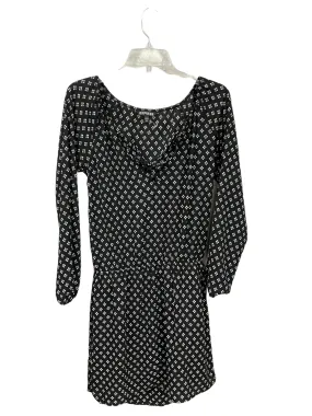 Vacation Vibes Draped Silhouette Dress Casual Midi By Express In Black & White, Size: Xs