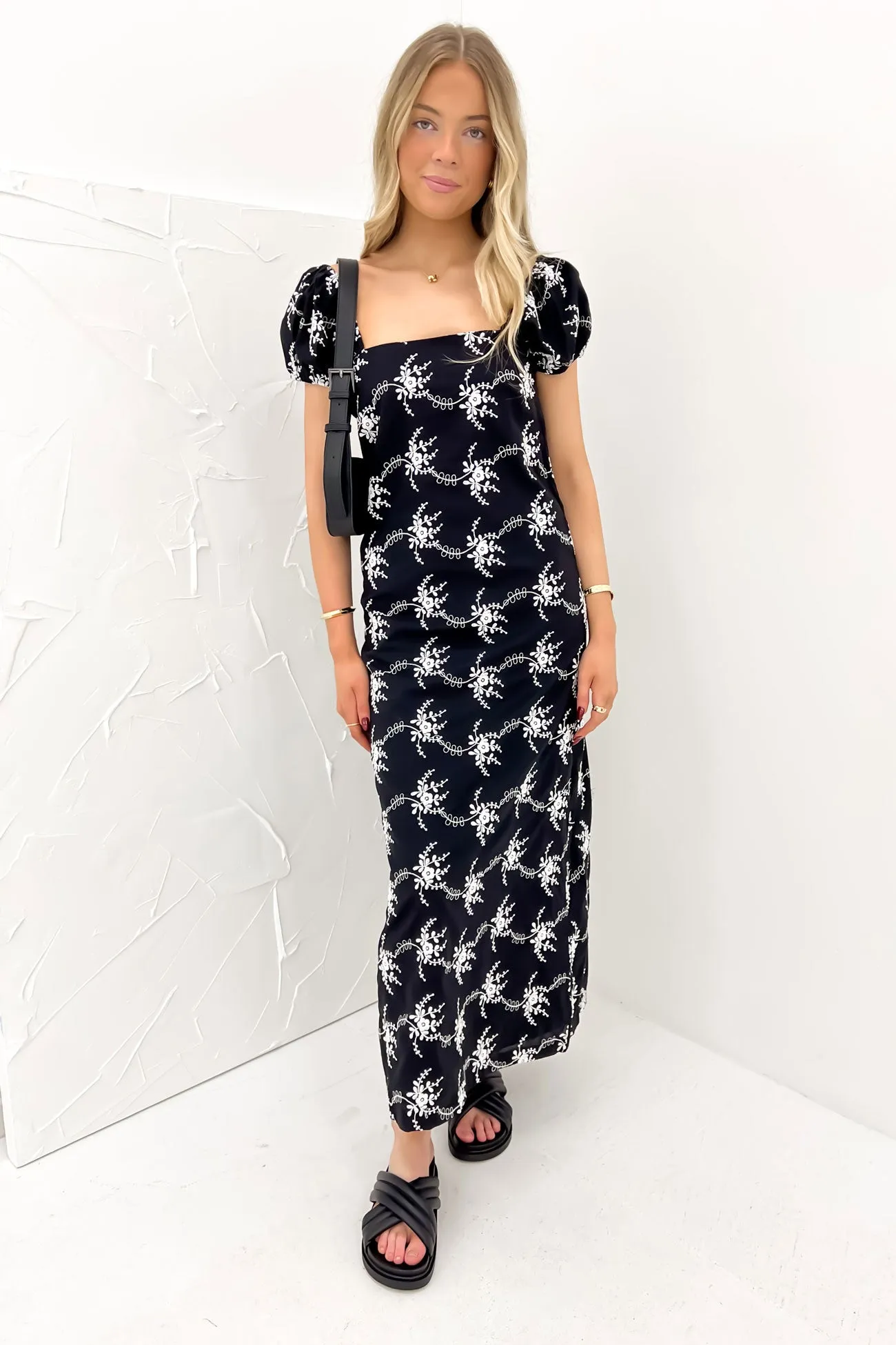 Tasman Maxi Dress Black Regular-fit
