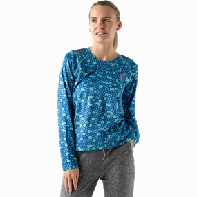Non Iron Polyester Blend Women's EZ Tee Long Sleeve Cropped