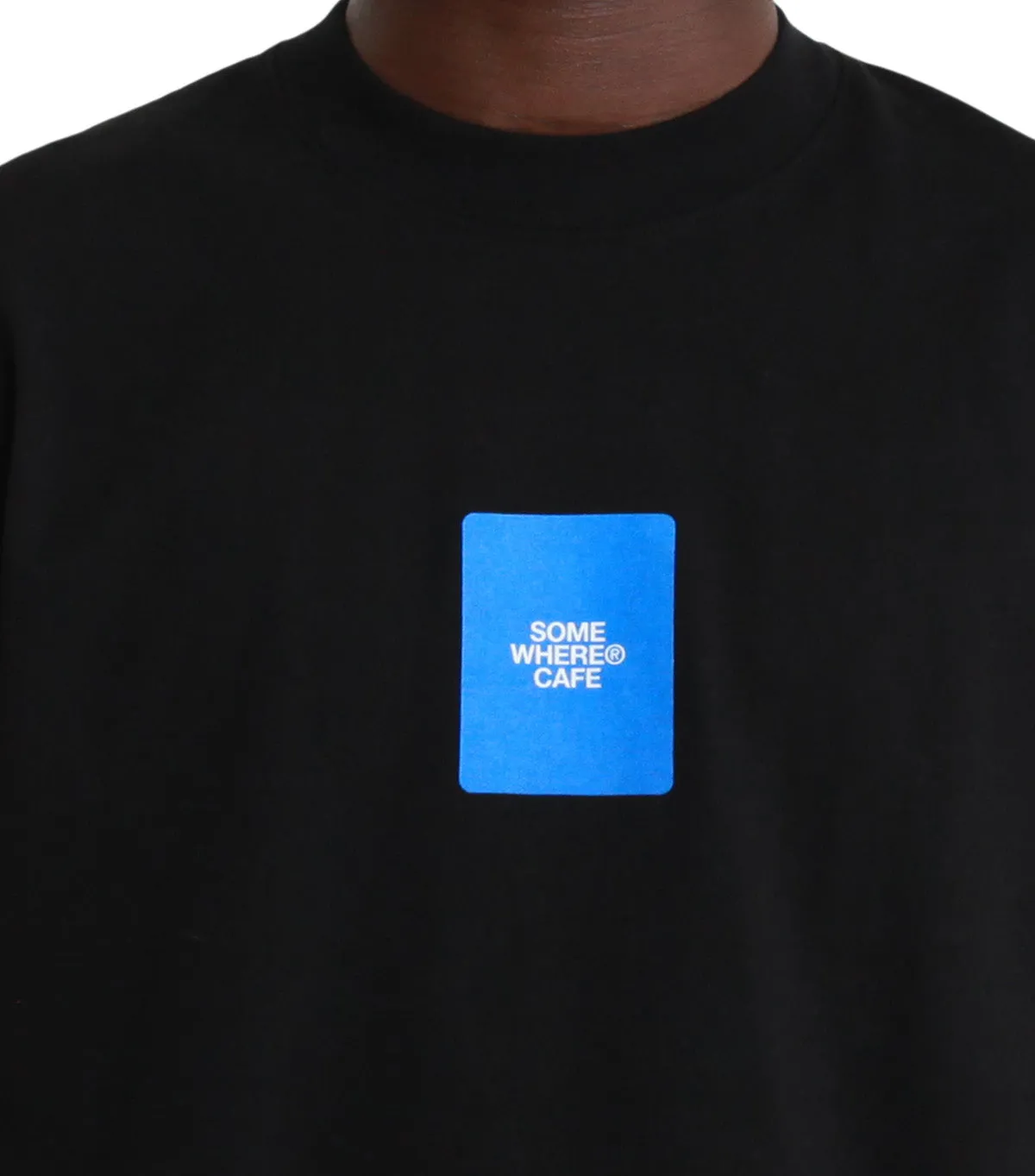 SOMEWHERE Cafe Cup T-Shirt Black Jewel tone