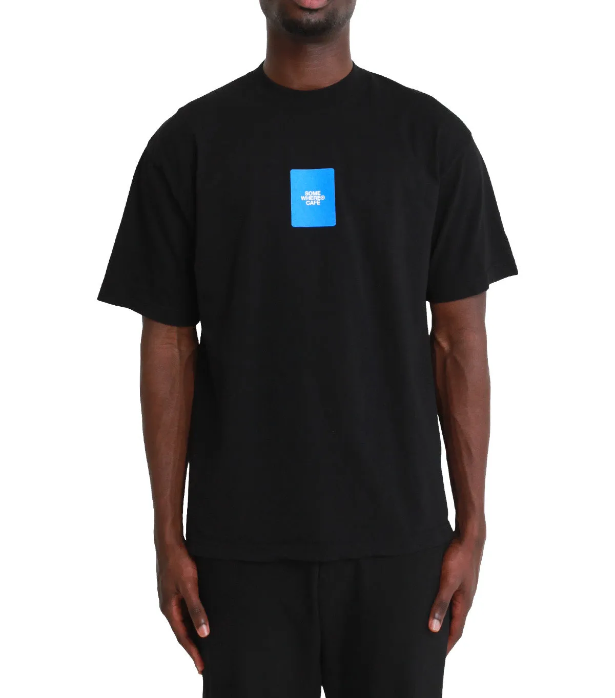 SOMEWHERE Cafe Cup T-Shirt Black Star Soul