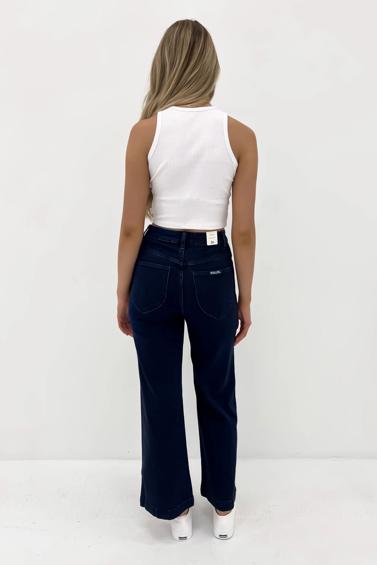 Non Stretch Denim Stone Wash Finish Sailor Jean Dark Stone