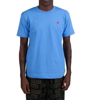 CdG PLAY Small Red Heart T-Shirt Blue Team Vibe Functional Fit