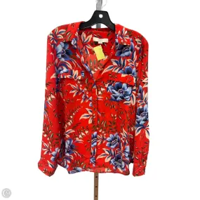 Blouse Long Sleeve By Loft In Floral Print, Size: M Minimalist Stitching AntiSnag Fabric