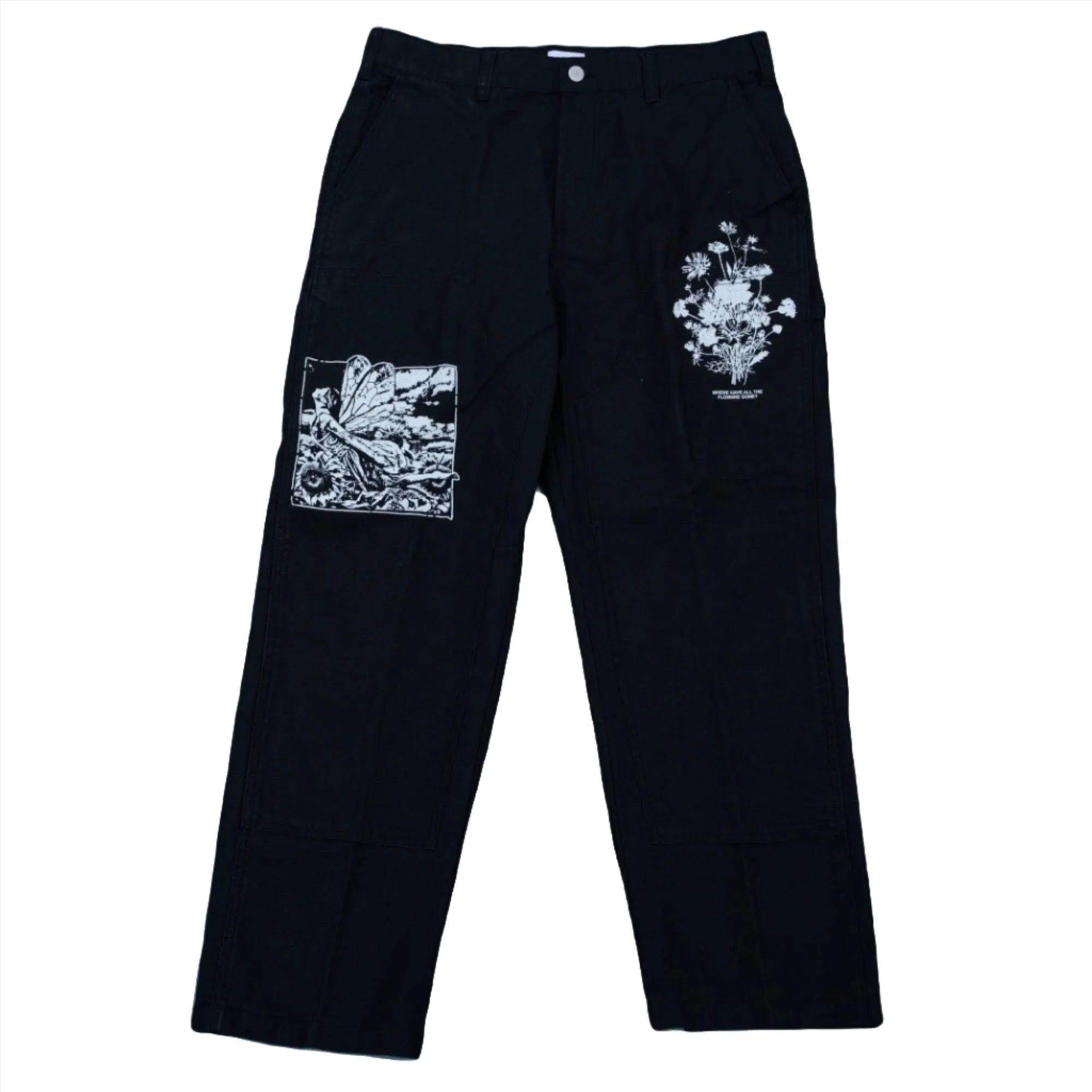 Tailored Design Obey Big Timer Twill Printed Carpenter Pants Digital Black