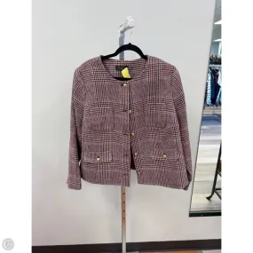 FourWayStretchFabric Blazer By Talbots In Plaid Pattern, Size: 16