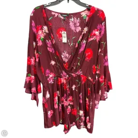 Romper By Express In Floral Print, Size: L Chill Detail