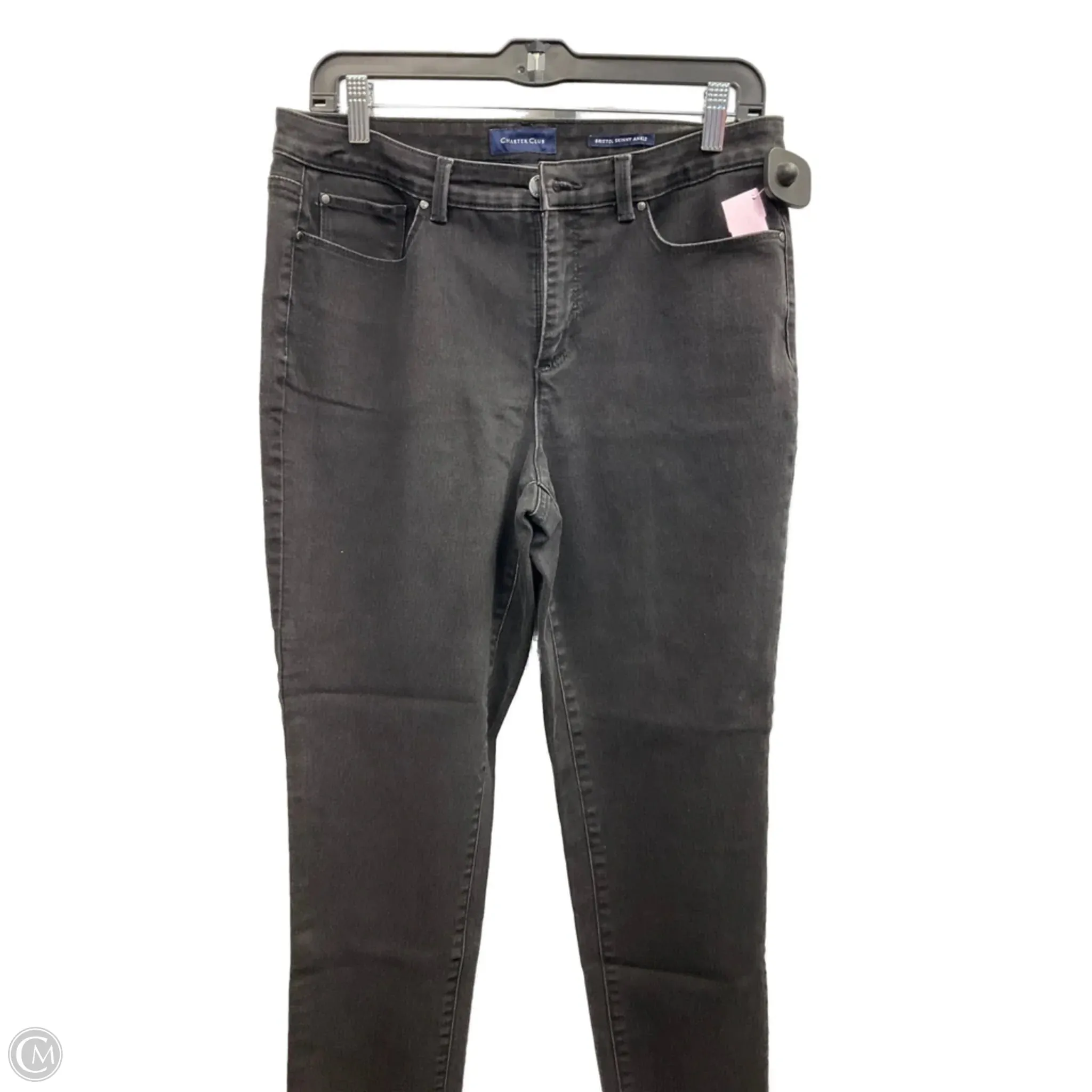 Jeans Skinny By Charter Club In Black Denim, Size: 10 No Ride Up Design Feminine Cut