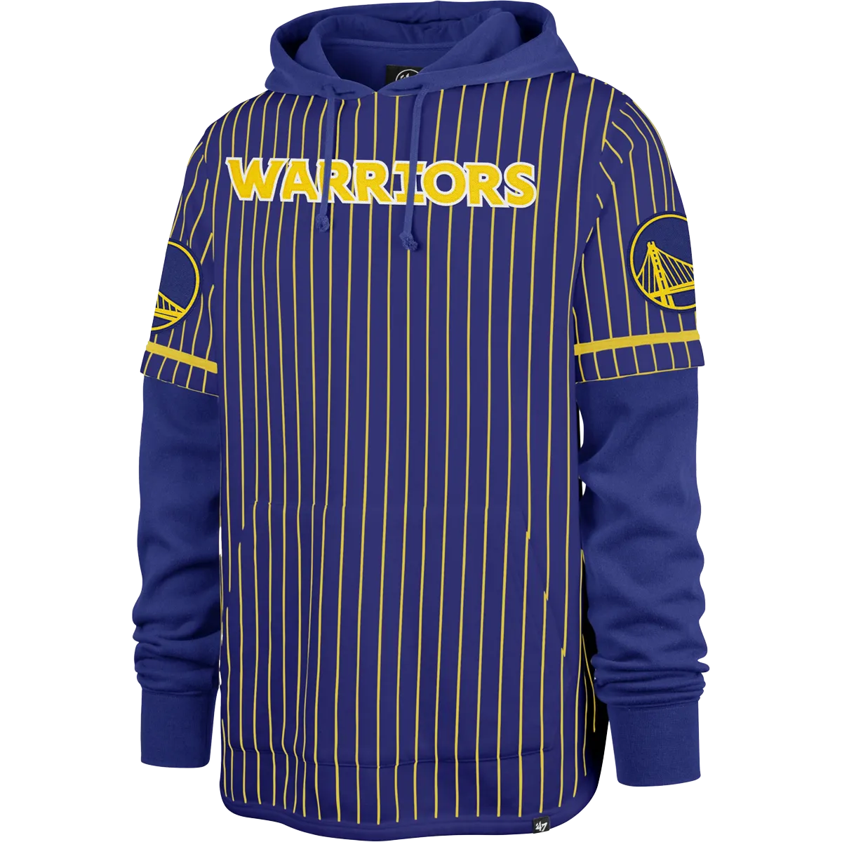 Hypoallergenic Inner Layer UV Protection Men's Warriors Pinstripe Double Header Shortstop Pullover