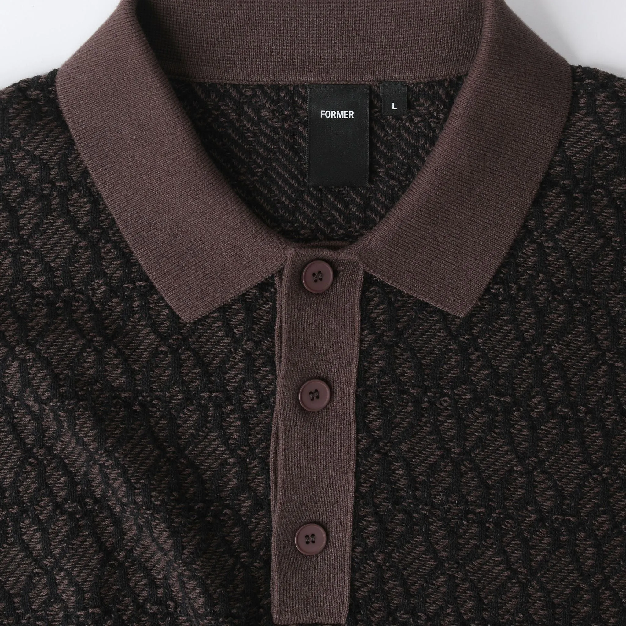 Metallic accents Former Expansion Knit Polo