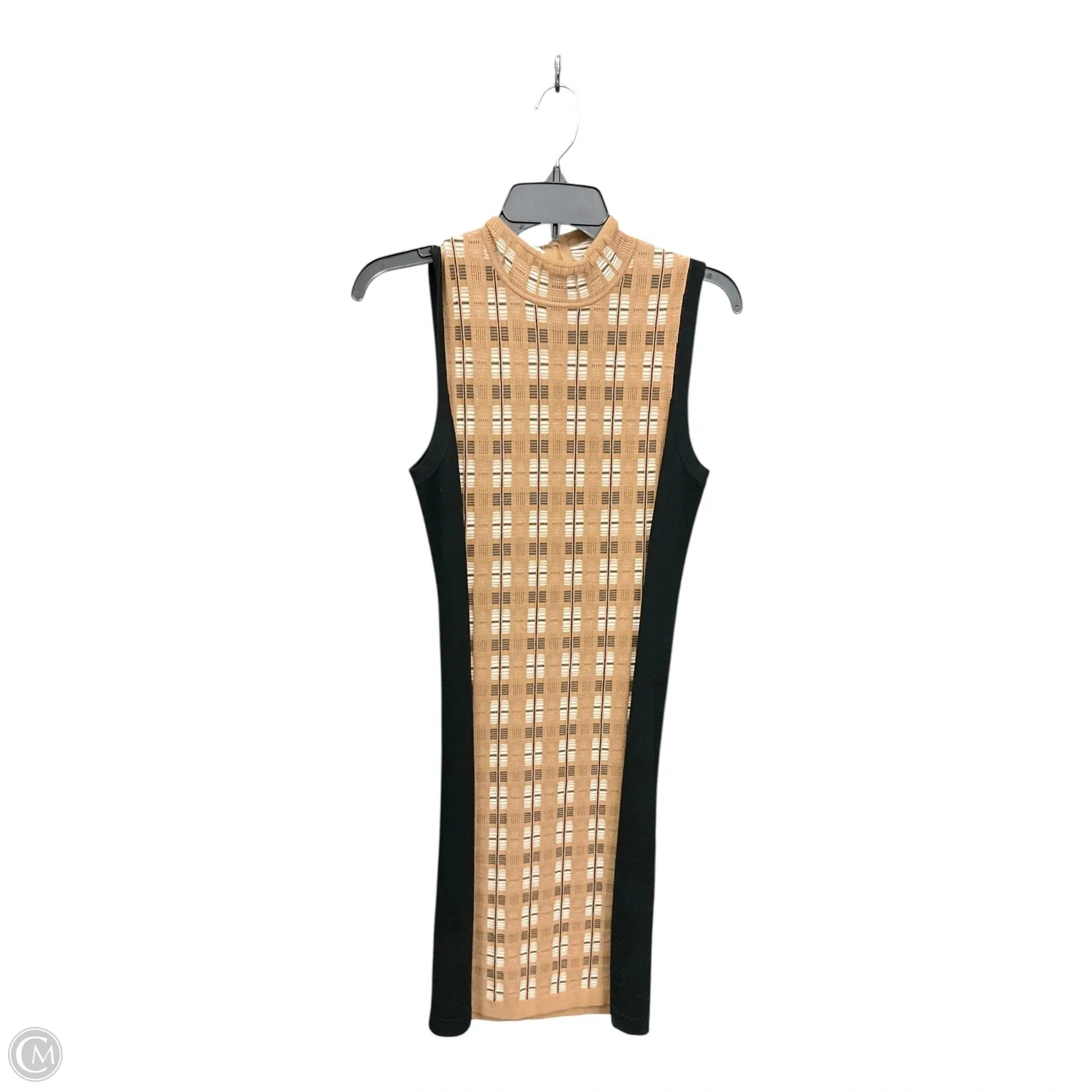 Dress Work By Etcetra In Black & Brown, Size: M Work Style Smooth Texture
