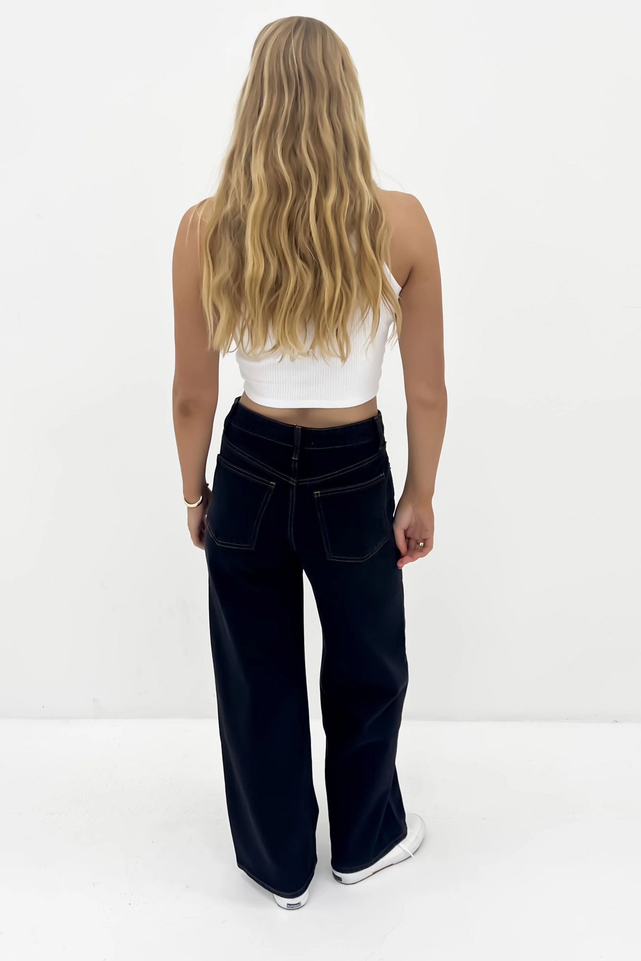 Pre Shrunk Fabric Adele Boyfriend Jean Black