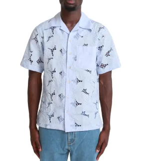 Office Glam Wales Bonner Highlife Bowling Shirt Light Blue