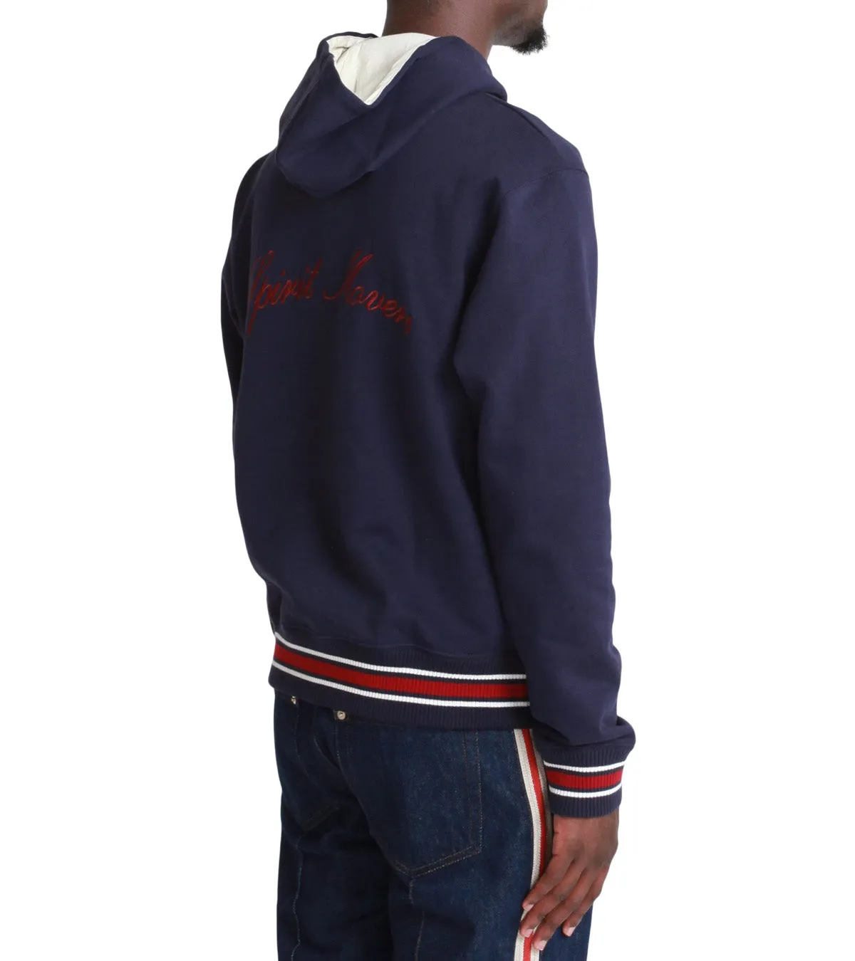 Wales Bonner Howard Hoodie Navy Sustainable Manufacturing