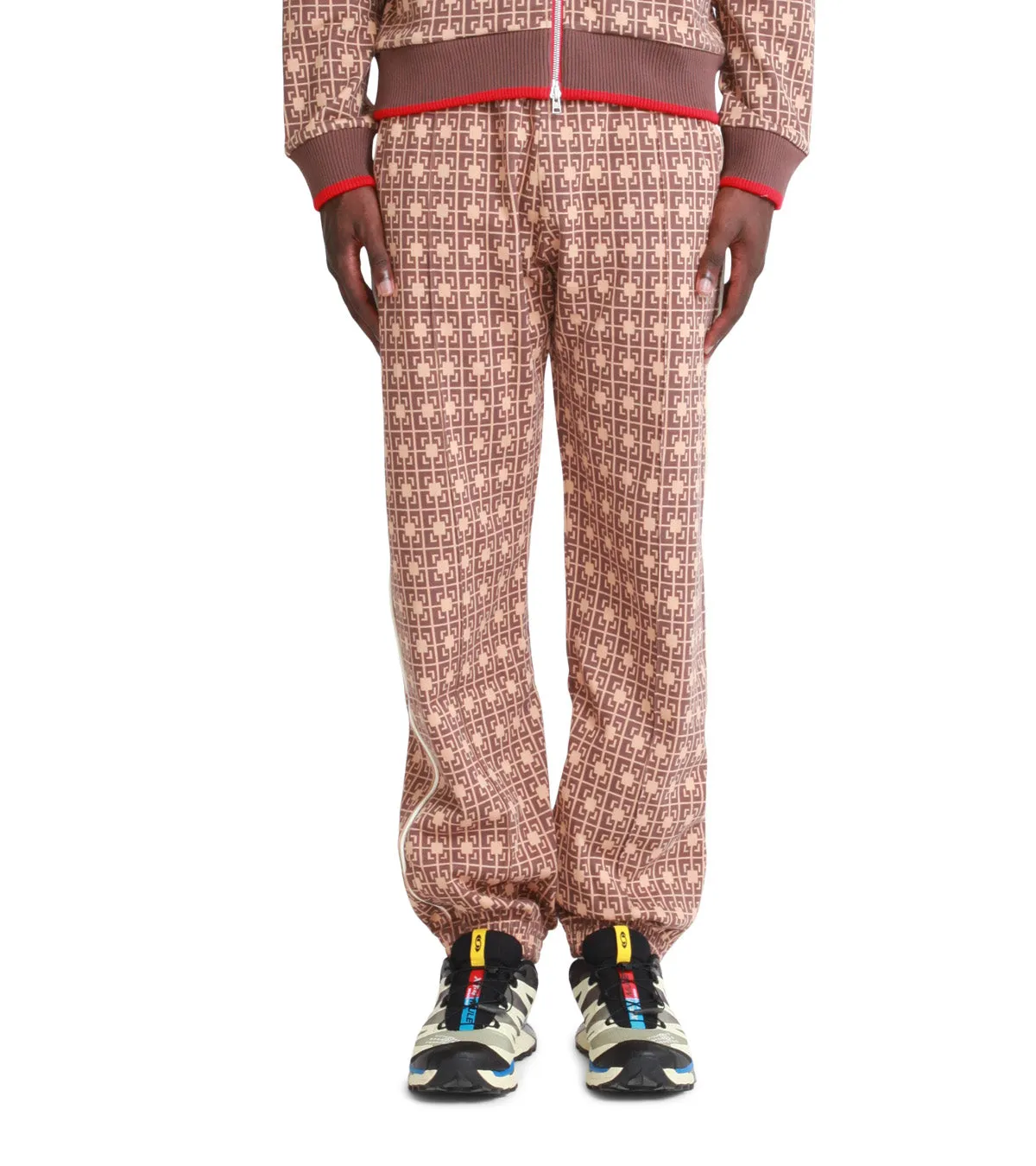 DoubleLayered Fabric Wales Bonner Power Track Pant Orange Brown