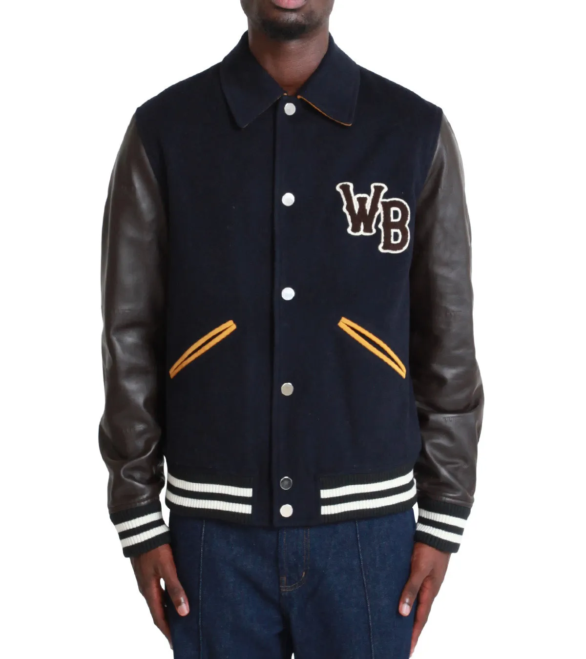 Natural Fiber Blend Fashion Core Wales Bonner Prince Varsity Brown Navy
