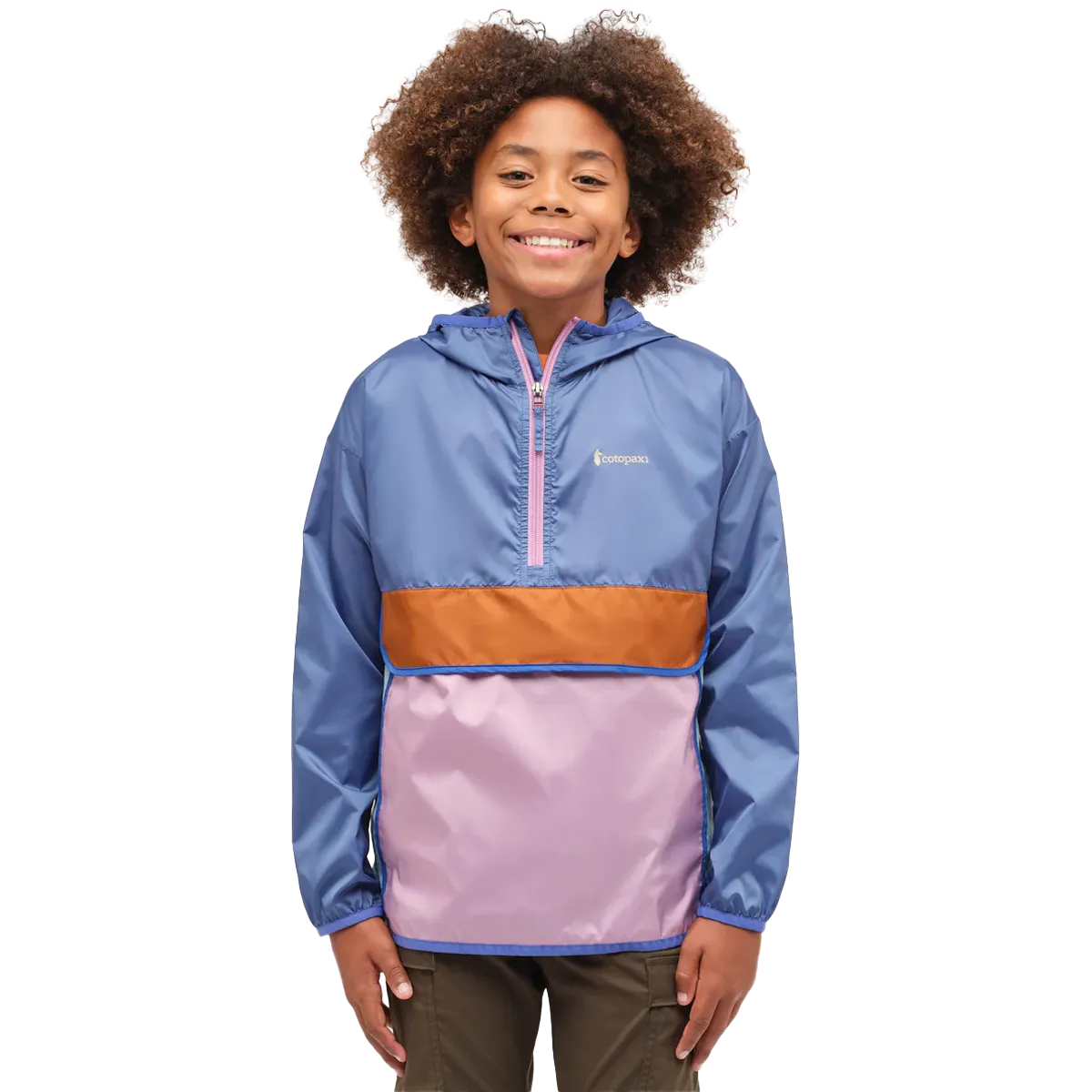 Modular Attachment System AbrasionFree Edging Youth Teca Half-Zip Windbreaker