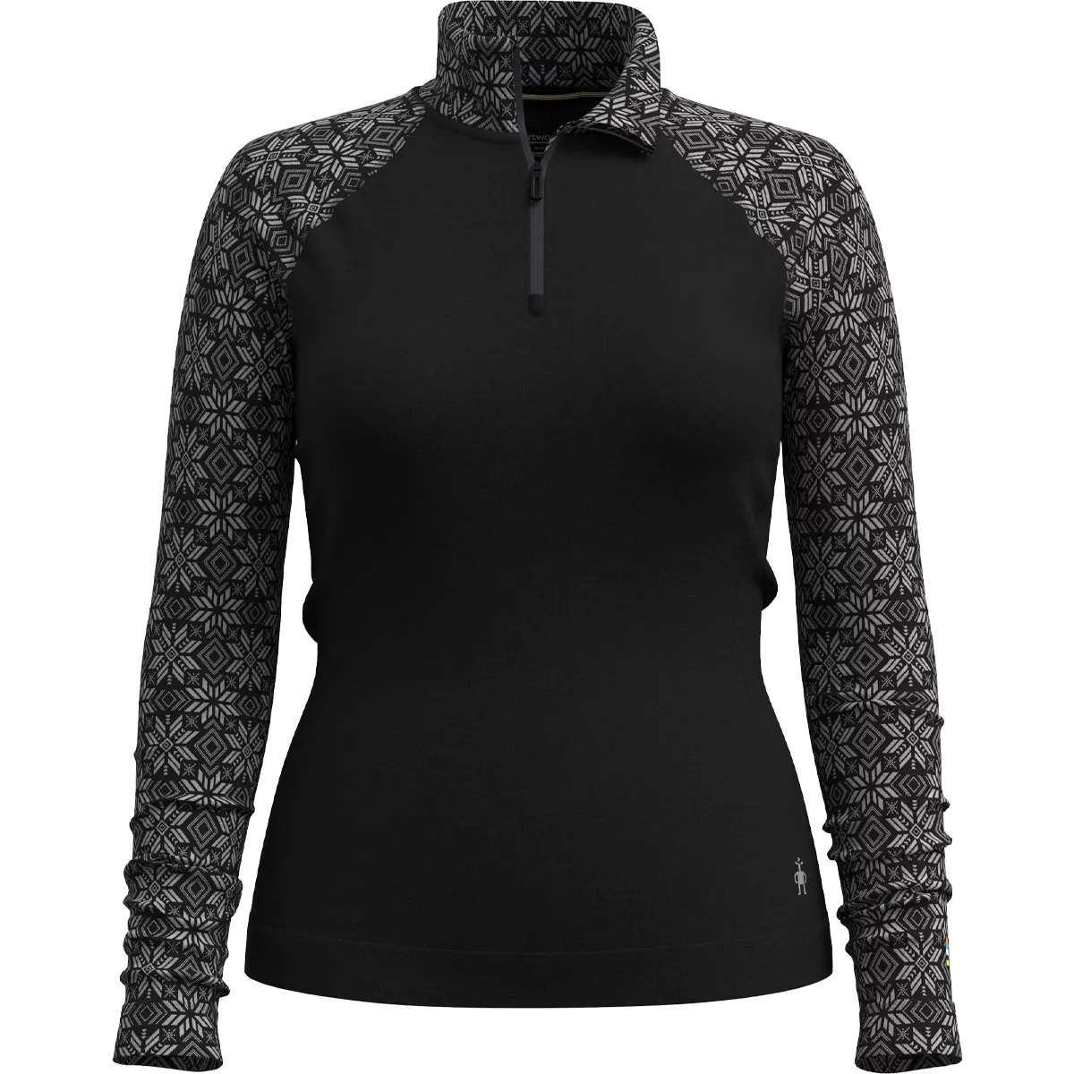 Women's Classic Thermal Merino Base Layer 1/4 Zip StaticFree Lining Urban Pulse