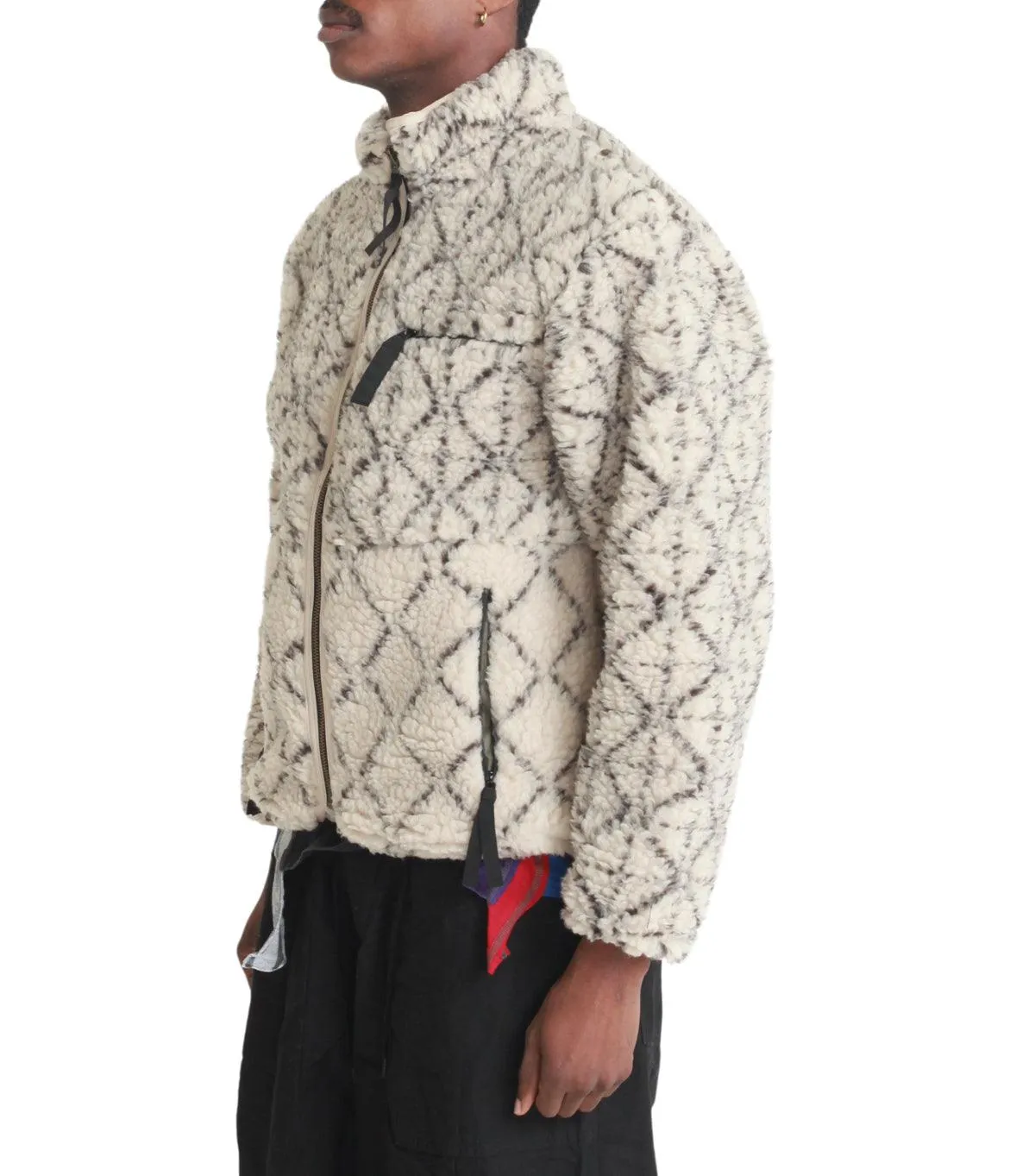 Moon Beam Cotton Glow Kapital Do-Gi Sashiko Boa Fleece Reversible Blouson Ecru