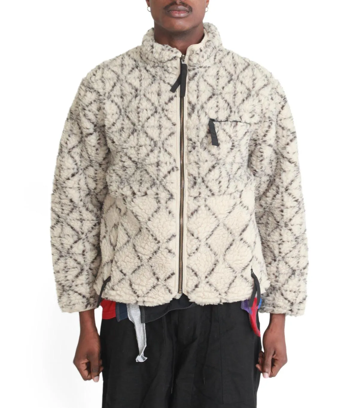 Fantasy Glow Kapital Do-Gi Sashiko Boa Fleece Reversible Blouson Ecru