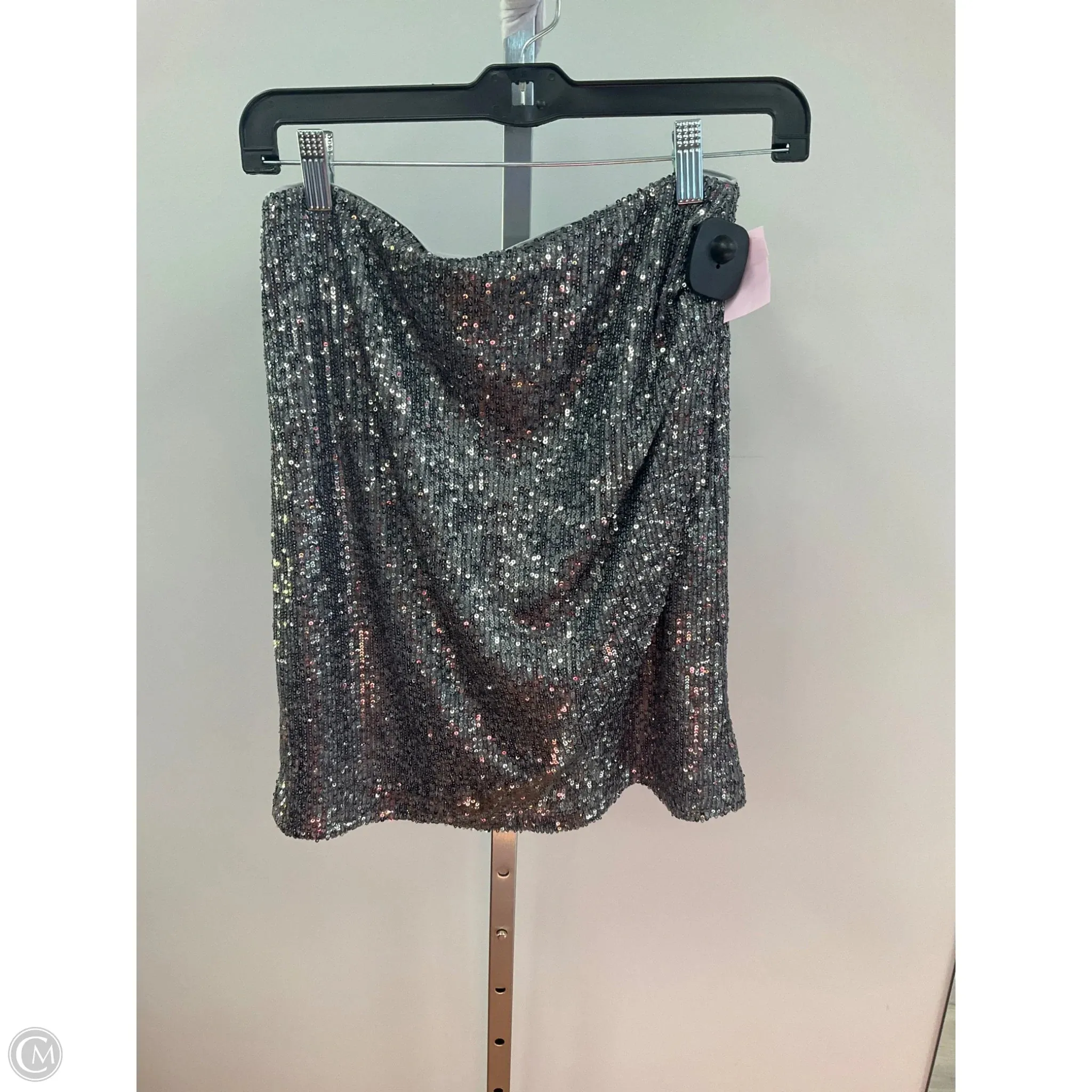 Skirt Mini & Short By Loft In Silver, Size: 0 premium fabric HighWaistSupport