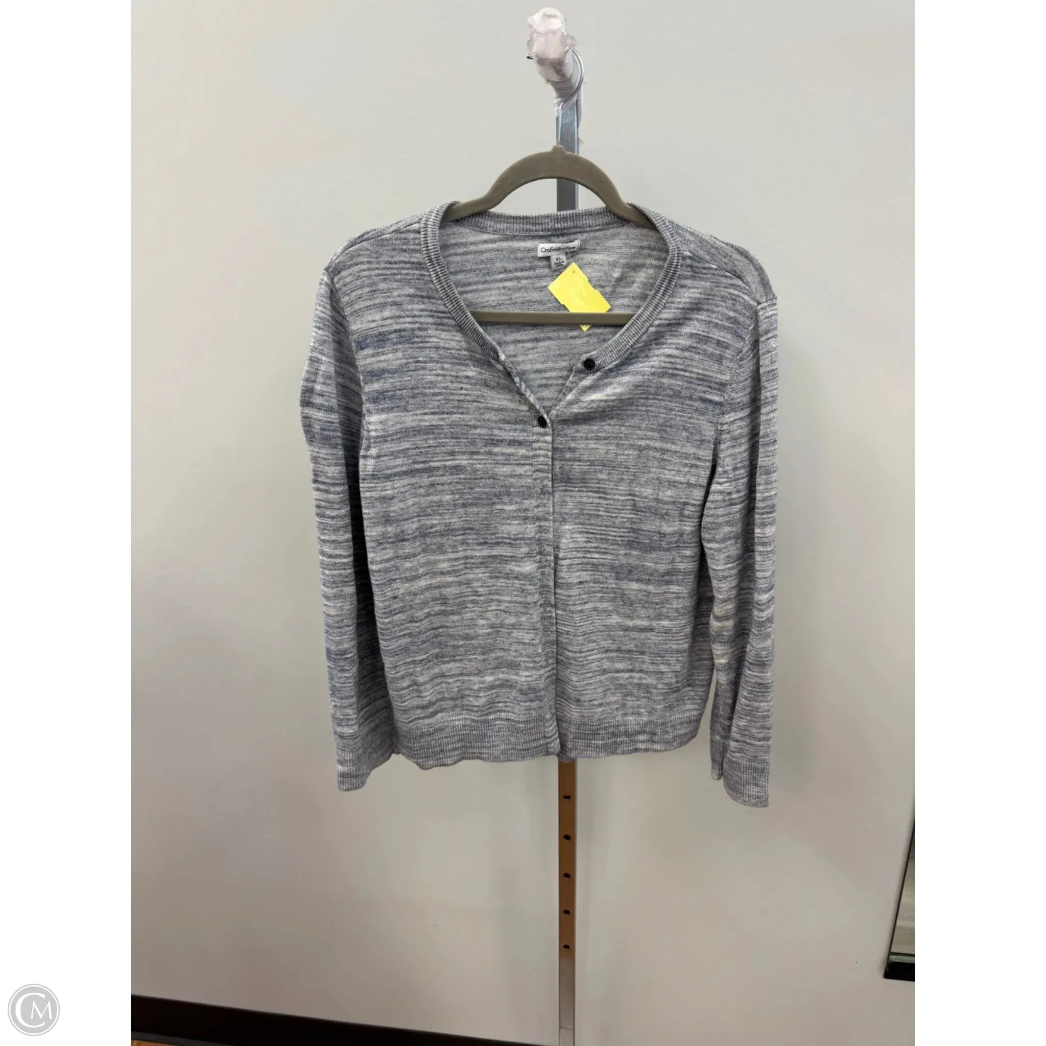 Sweater Cardigan By Croft And Barrow In Blue, Size: Xl PreShrunk Fabric