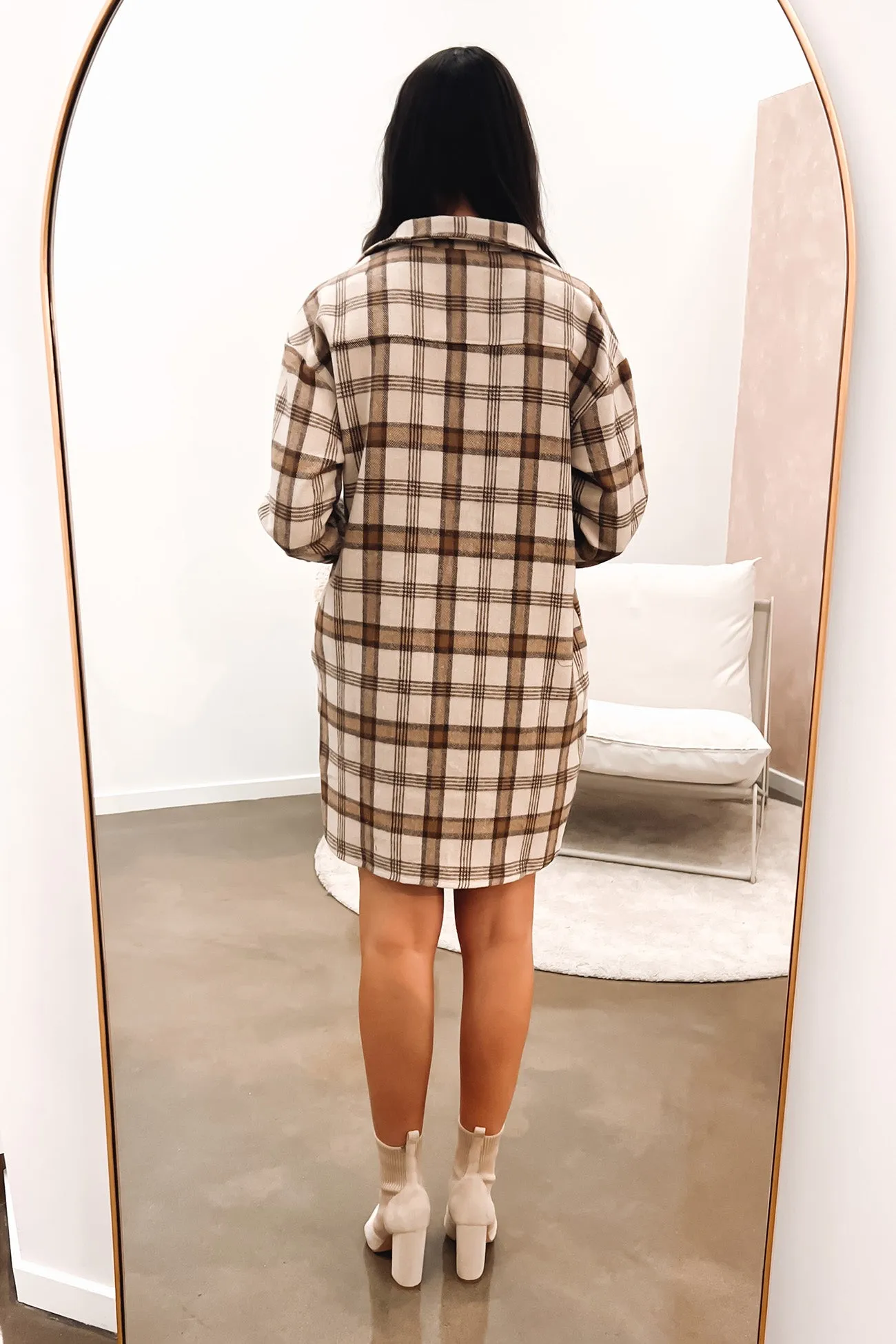 Layer Ready All Time Fit Athea Shirt Dress Brown