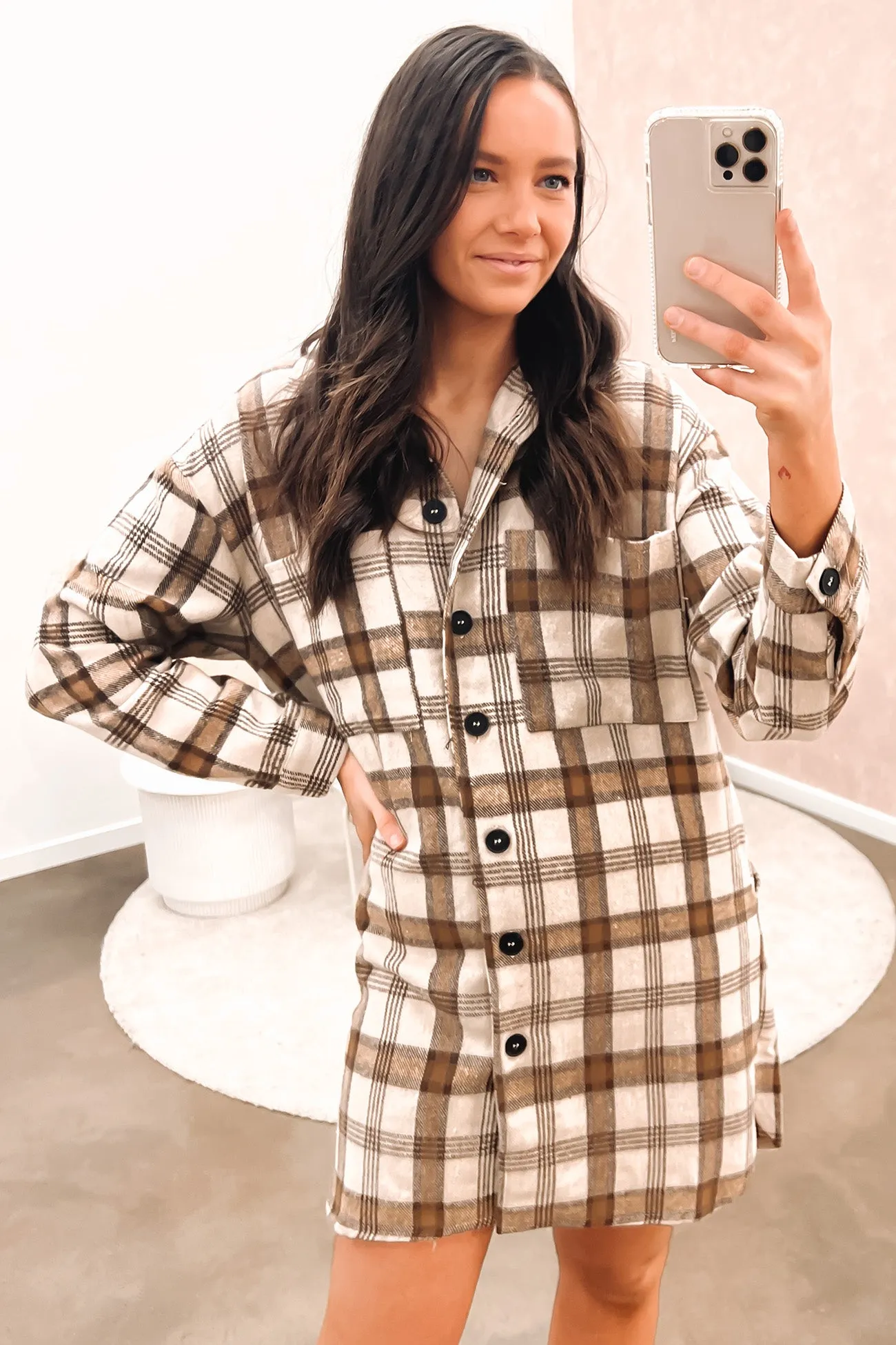 Soft Colorway Athea Shirt Dress Brown