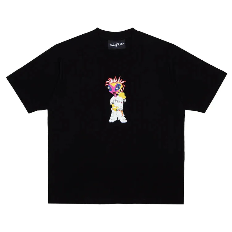wide legs Velvety Texture WKND Genny Tee Black