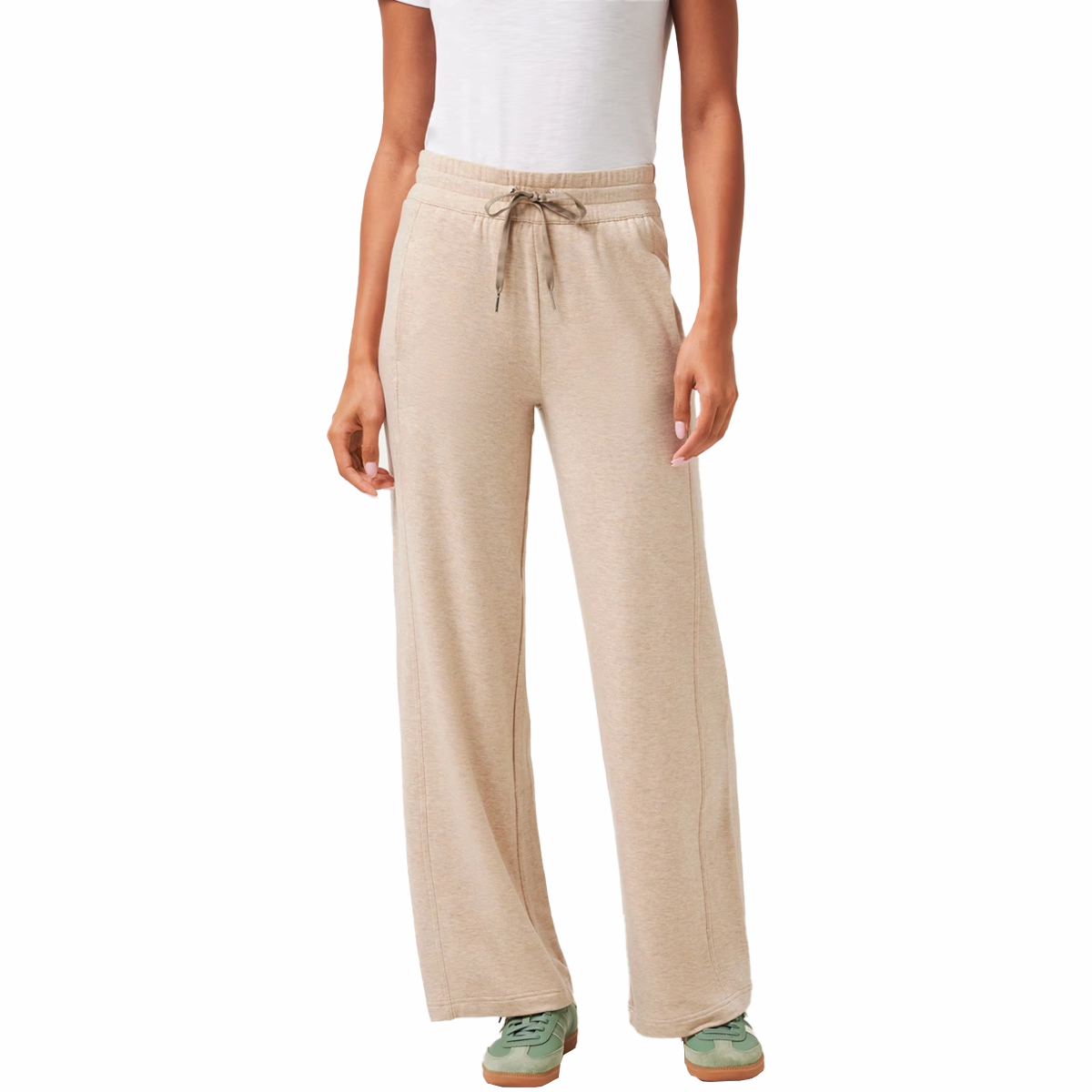 Eco Friendly Fitness Lover Matte Finish Women's Cloud Terry Wide Leg Pant