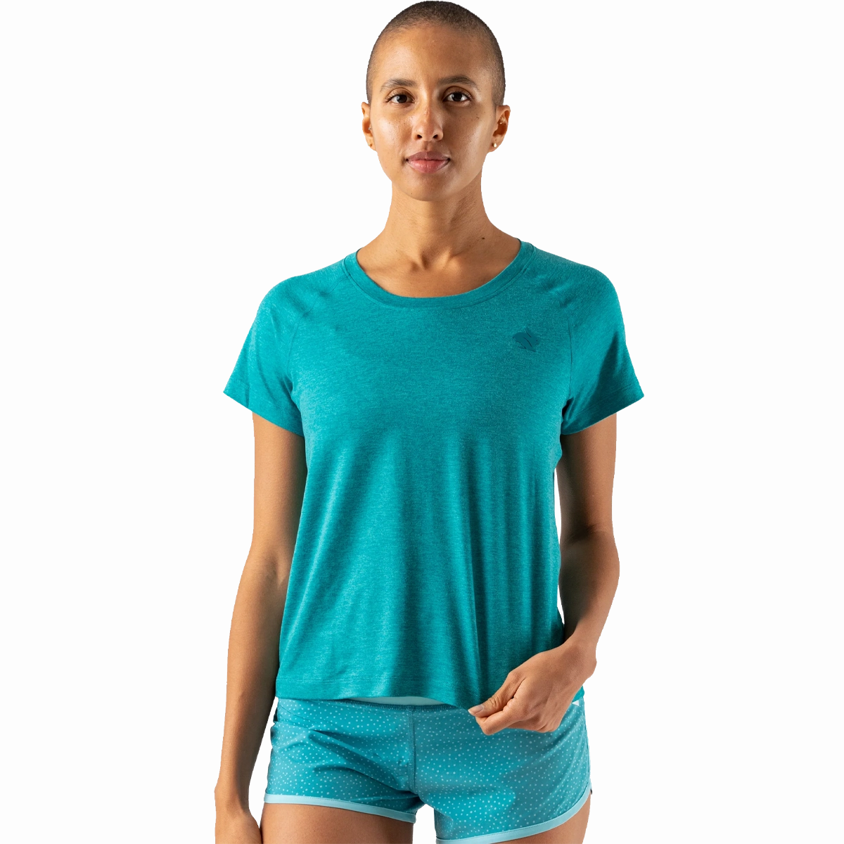 flare pants silhouette outdoor venue Women's EZ Tee Cropped