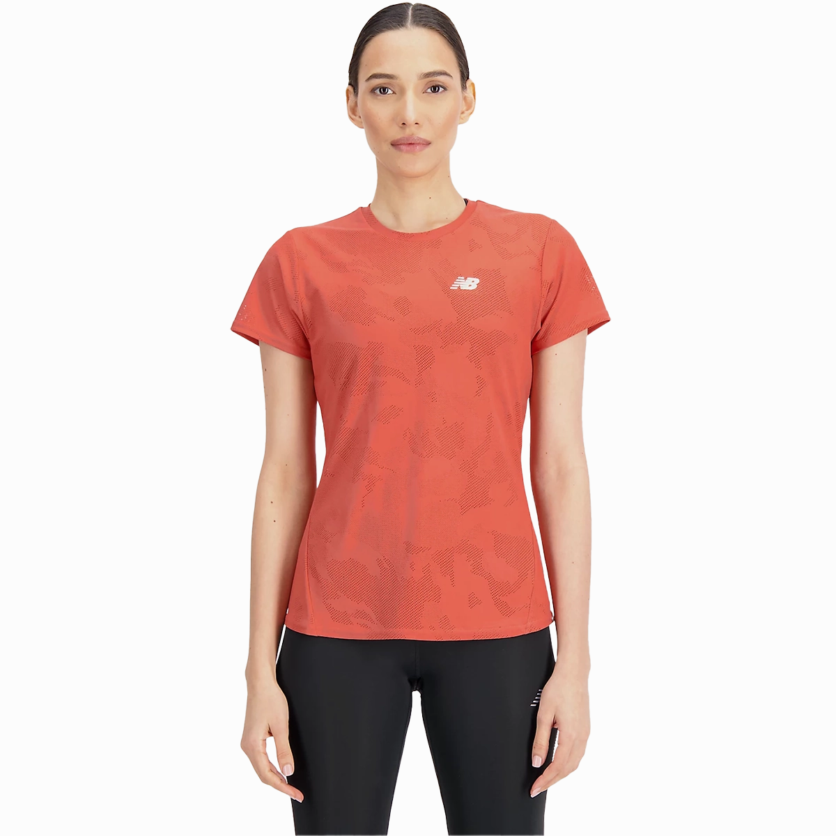 Flexible Shoulder Construction domestic Women's Q Speed Jacquard Short Sleeve