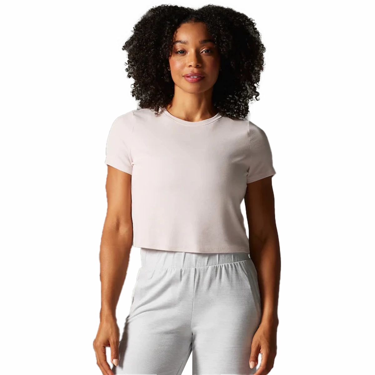 Women's Ribbed Tee Morning Stretch Tall Fit For Men Double Layer
